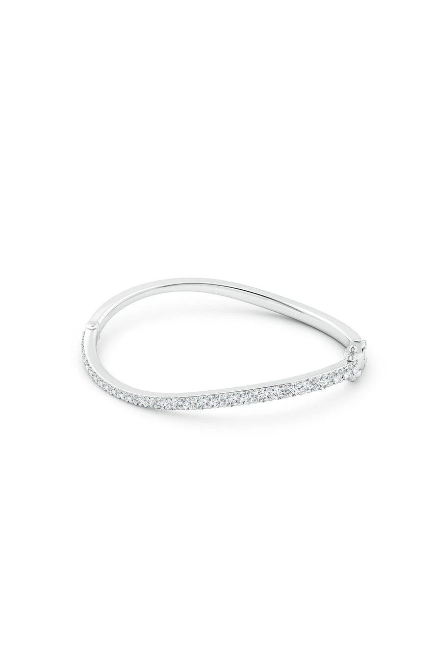 Shangri-La Brushstroke 14K Gold and Diamond Full Bracelet - Image 3