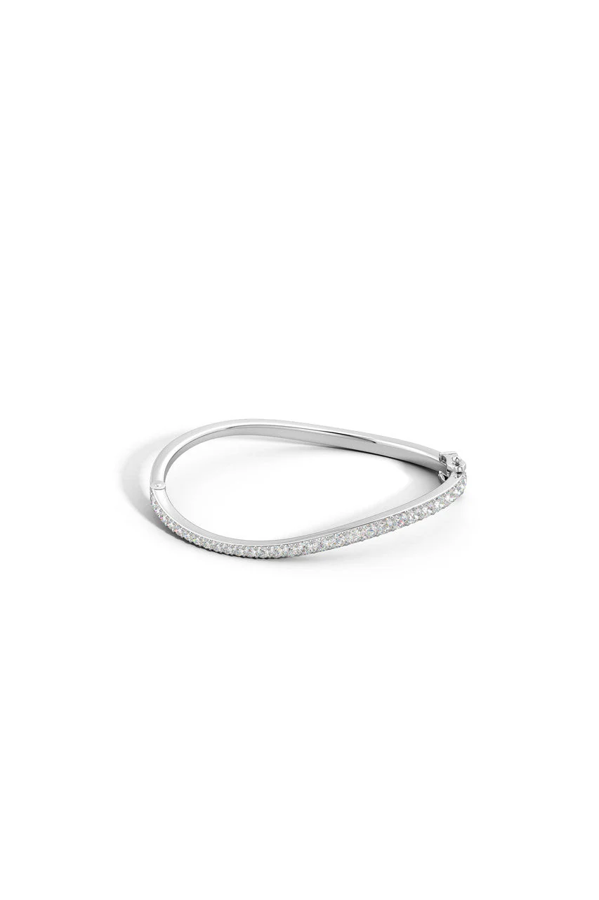 Shangri-La Brushstroke 14K Gold and Diamond Full Bracelet - Image 4