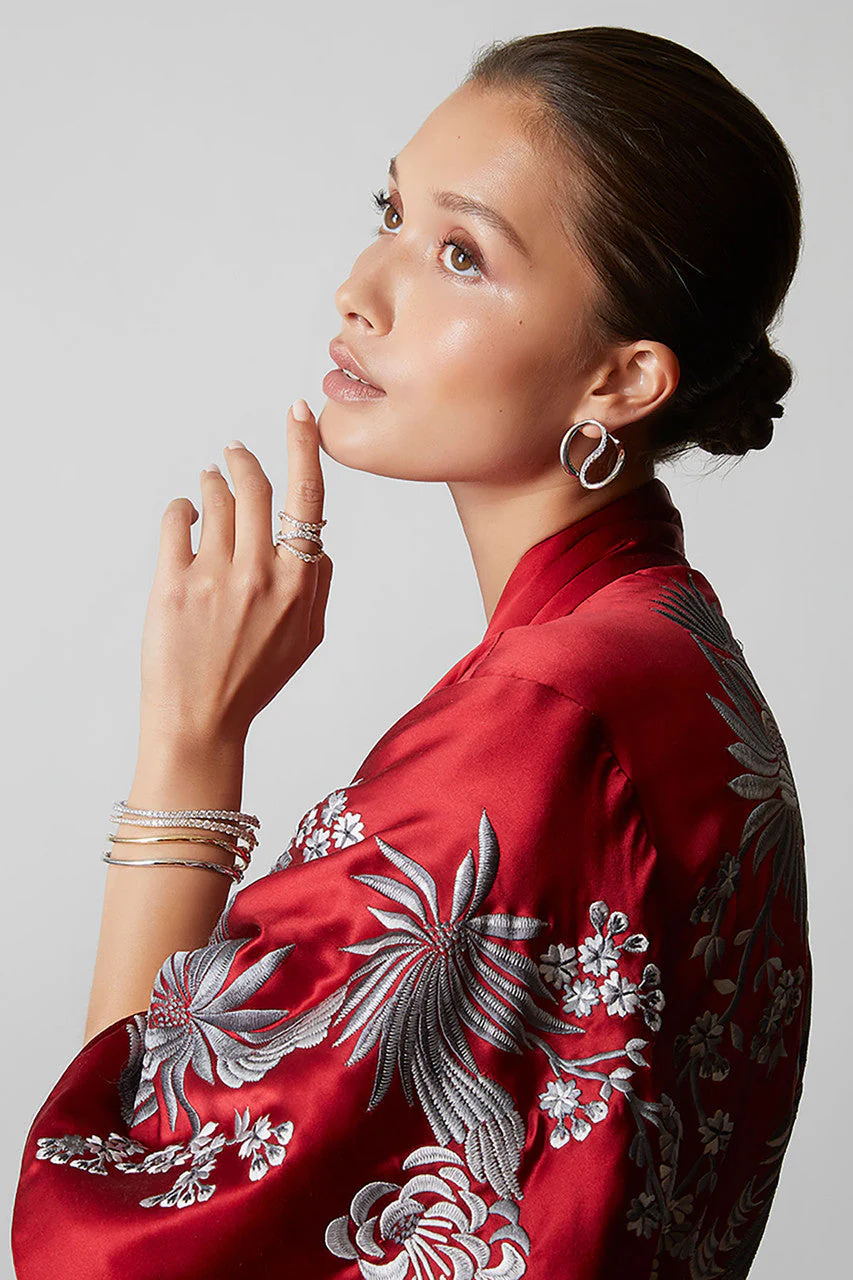 Shangri-La Brushstroke 14K Gold and Diamond Full Bracelet