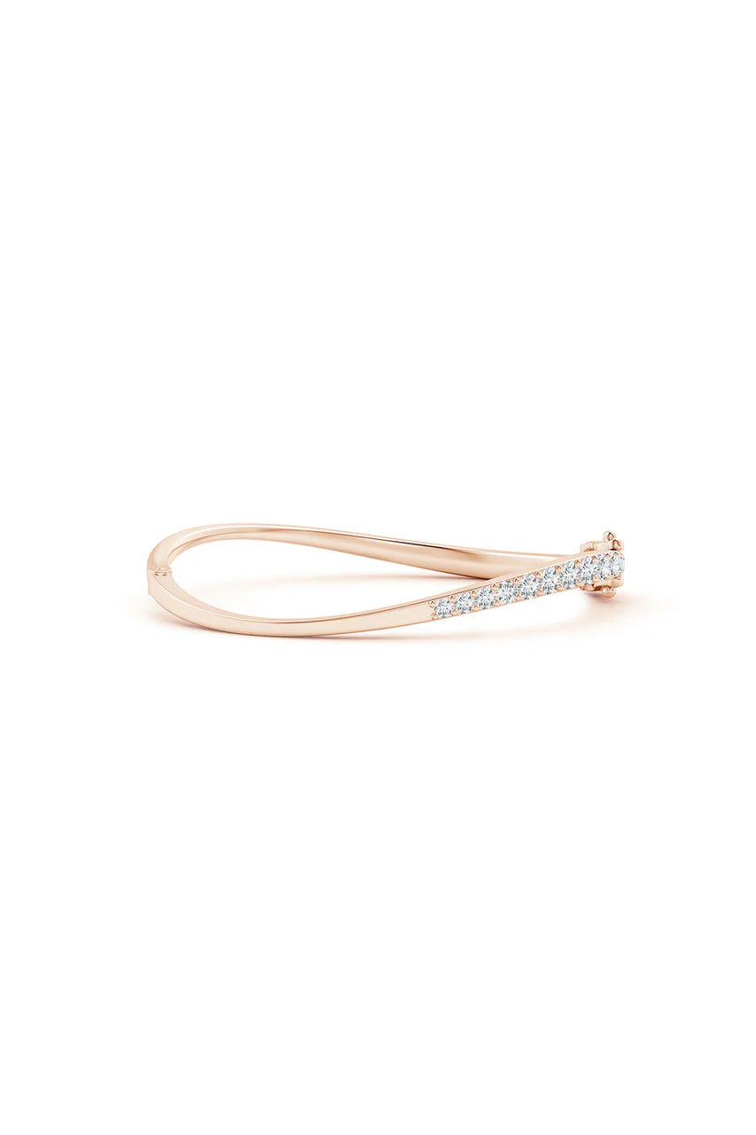 Shangri-La Brushstroke 14K Gold and Diamond Half Bracelet