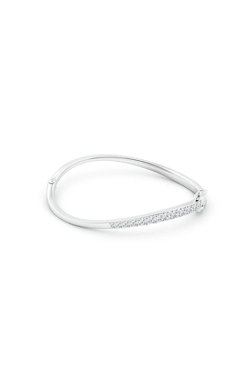 Shangri-La Brushstroke 14K Gold and Diamond Half Bracelet - Image 3