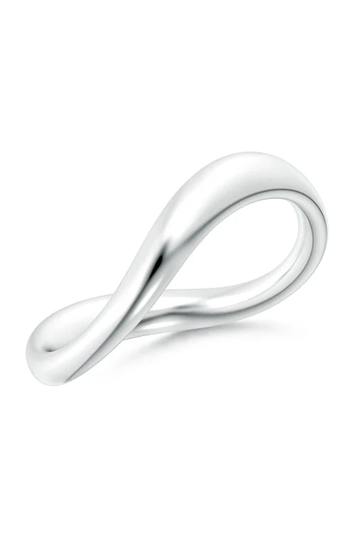 Shangri-La Brushstroke 14K Gold Stacking Ring - Image 2