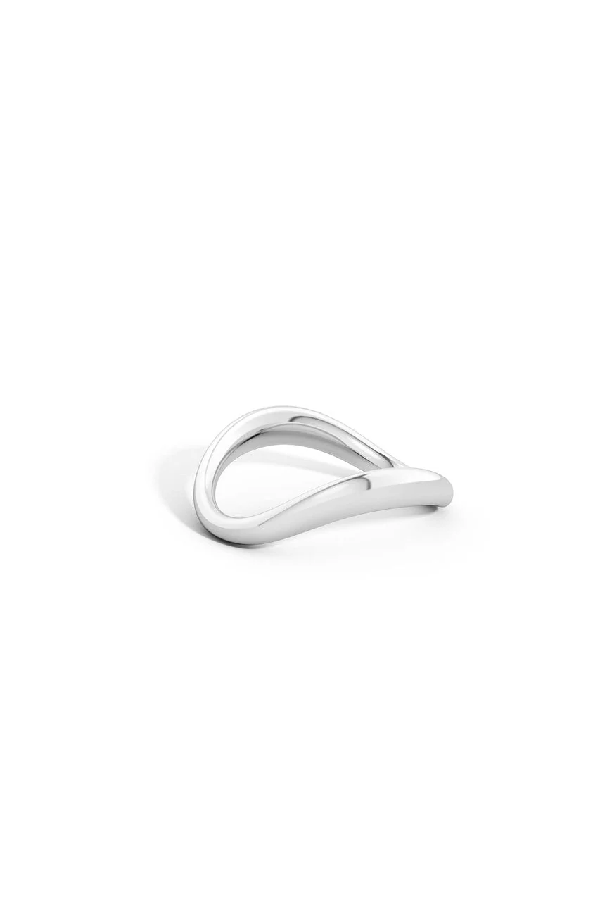 Shangri-La Brushstroke 14K Gold Stacking Ring - Image 5