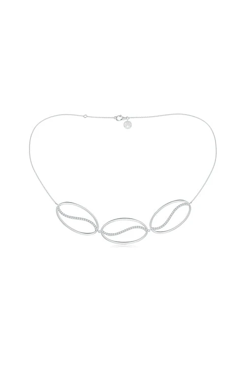Shangri-La Elliptical Yin-Yang 14K Gold and Diamond Trio Necklace