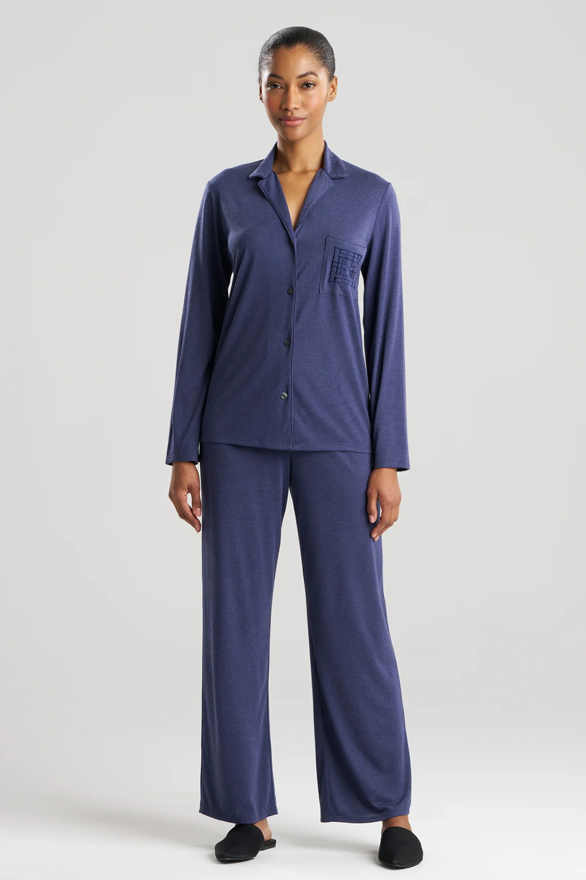 Shangri-La Embroidered TENCEL™ Notch PJ - Image 3