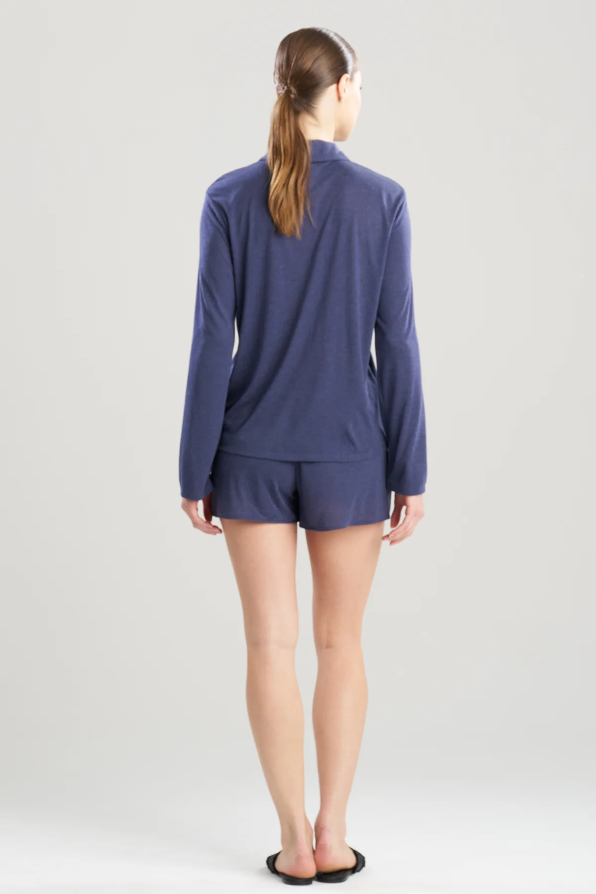 Shangri-La Embroidered TENCEL™ Notch Shorts PJ - Image 2