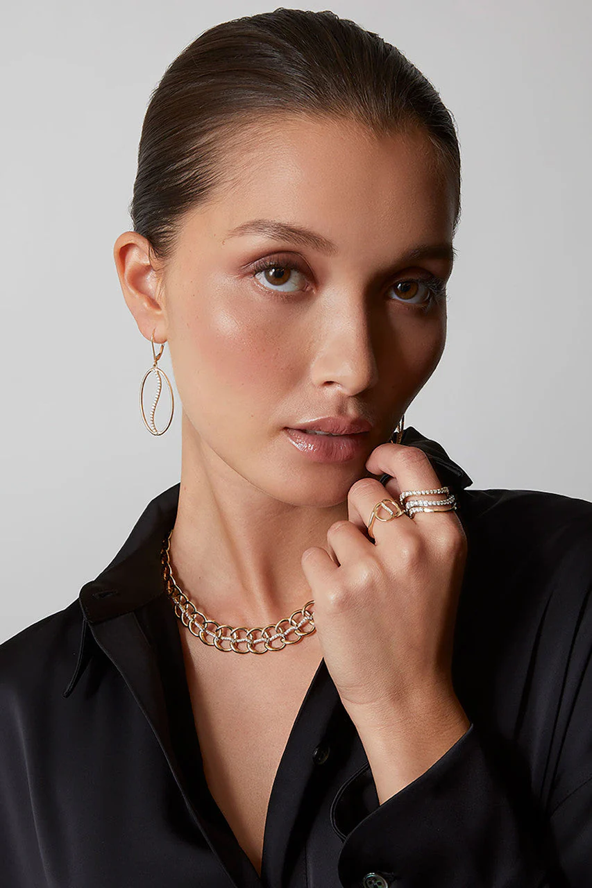 Shangri-La Yin-Yang 14K Gold and Diamond Bypass Ring