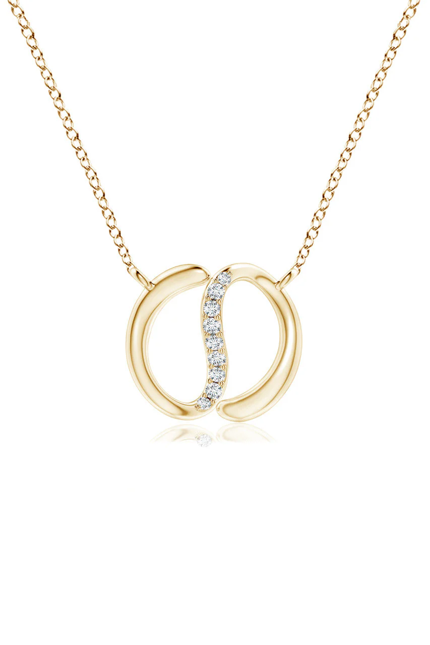 Shangri-La Yin-Yang 14K Gold and Diamond Chain Pendant Necklace