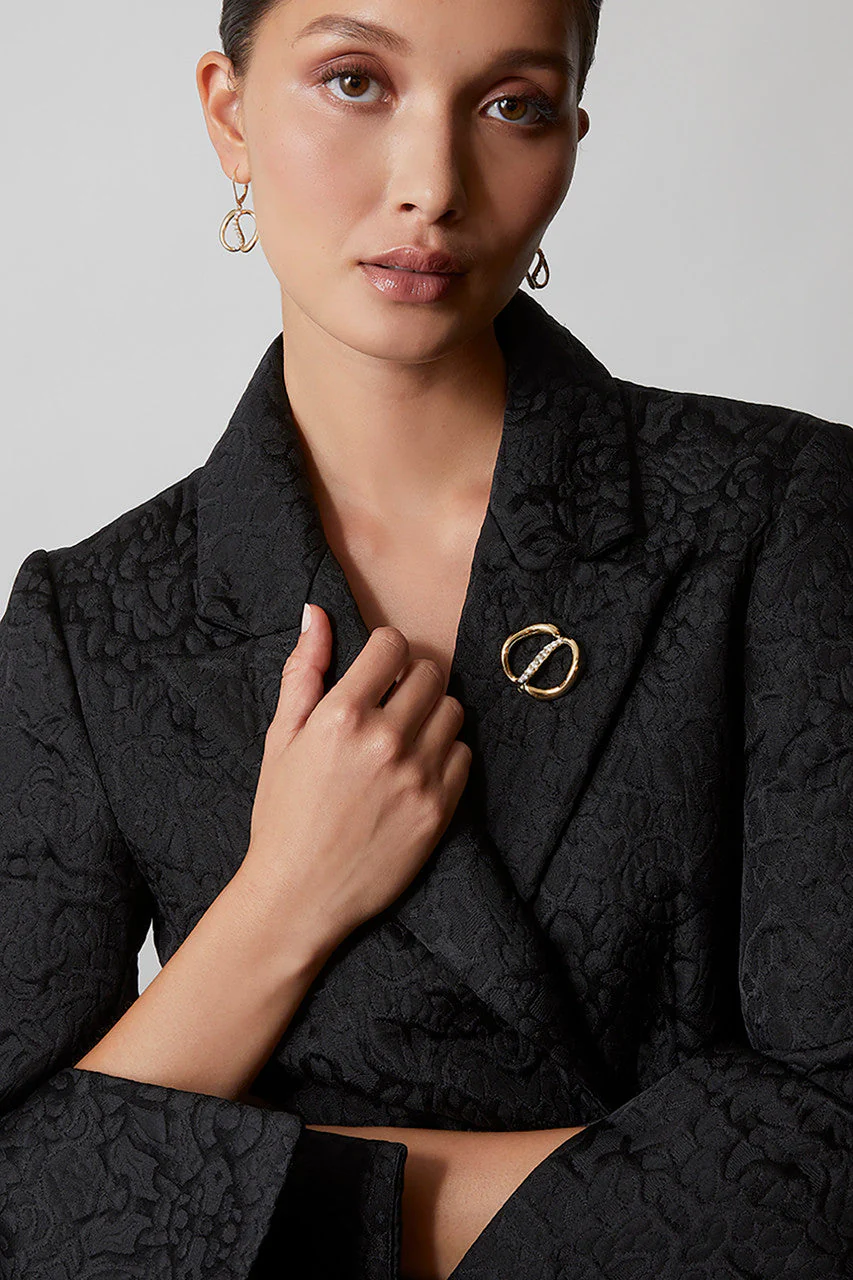 Shangri-La Yin-Yang 14K Gold and Diamond Dangle Earrings