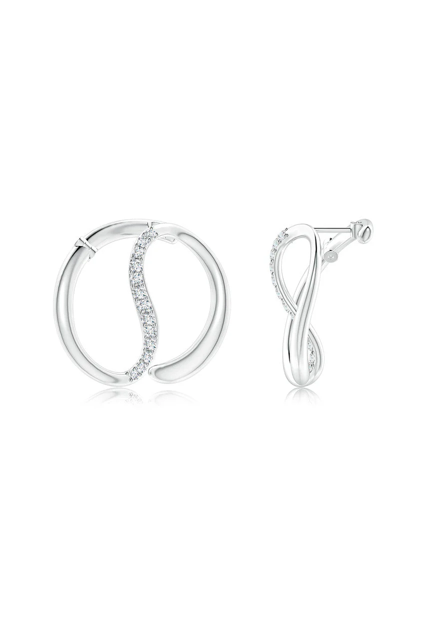 Shangri-La Yin-Yang 14K Gold and Diamond Large Button Stud Earrings