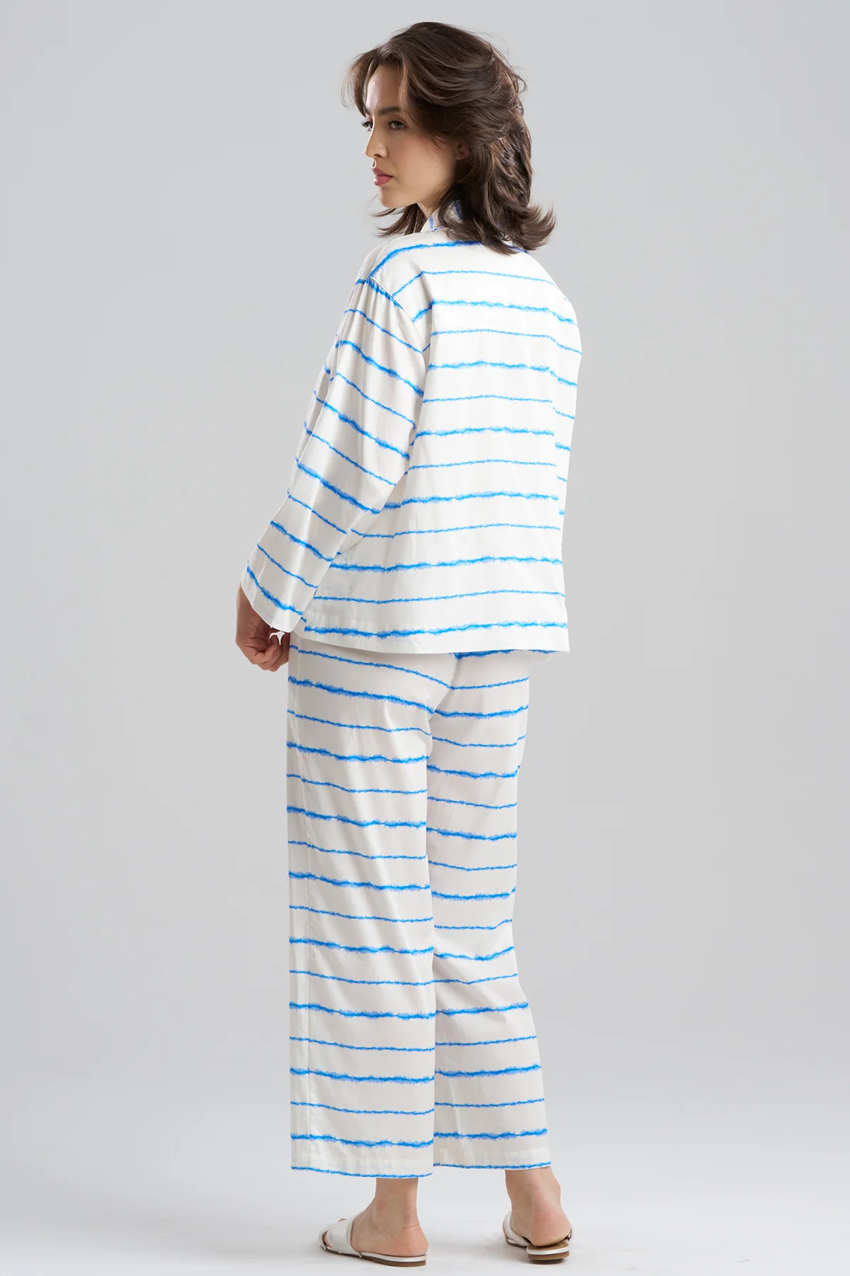 Shibori Cotton Sateen Notch PJ - Image 3