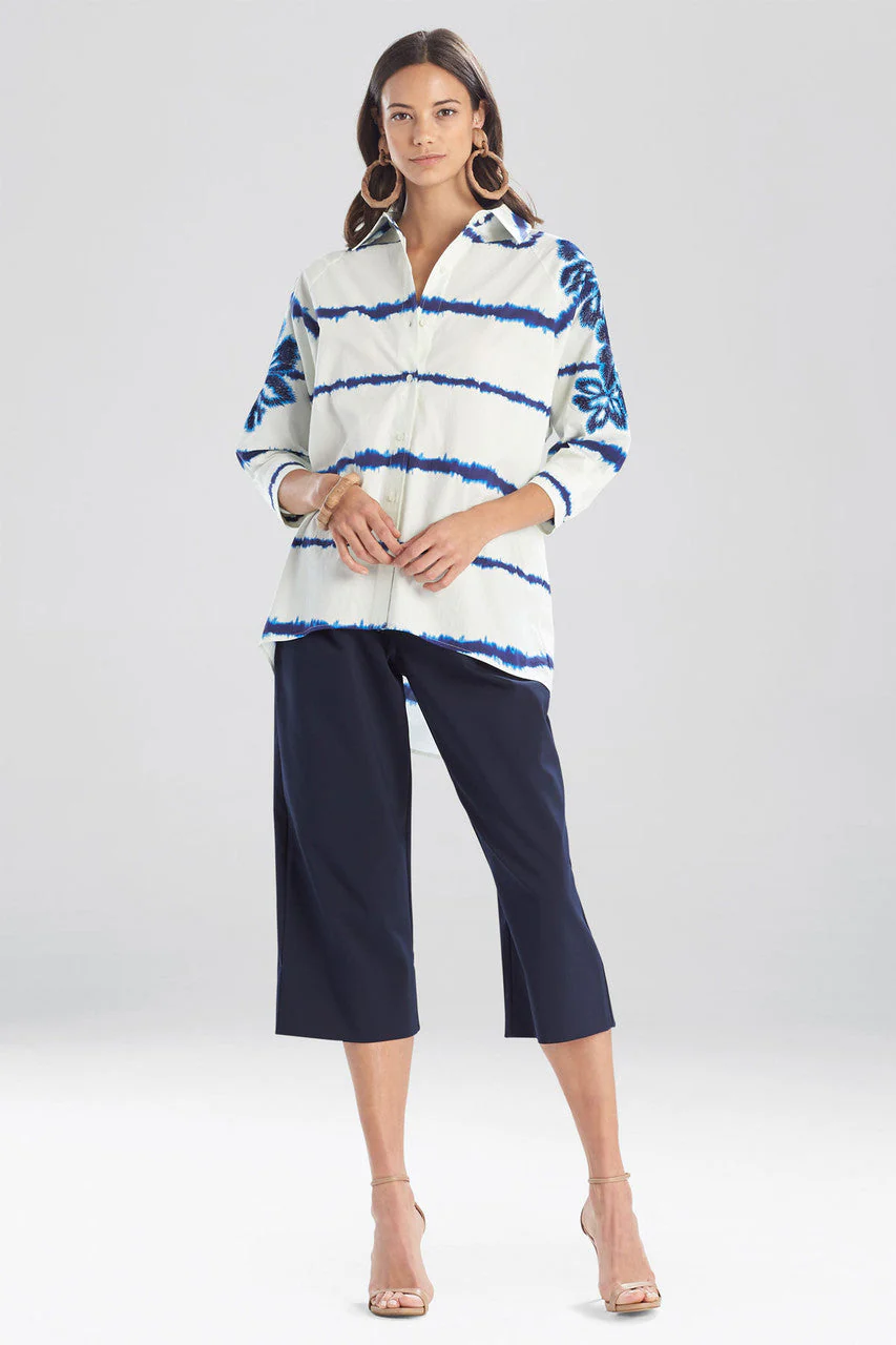 Shima Light Poplin Embroidered Cocoon Shirt - Image 3