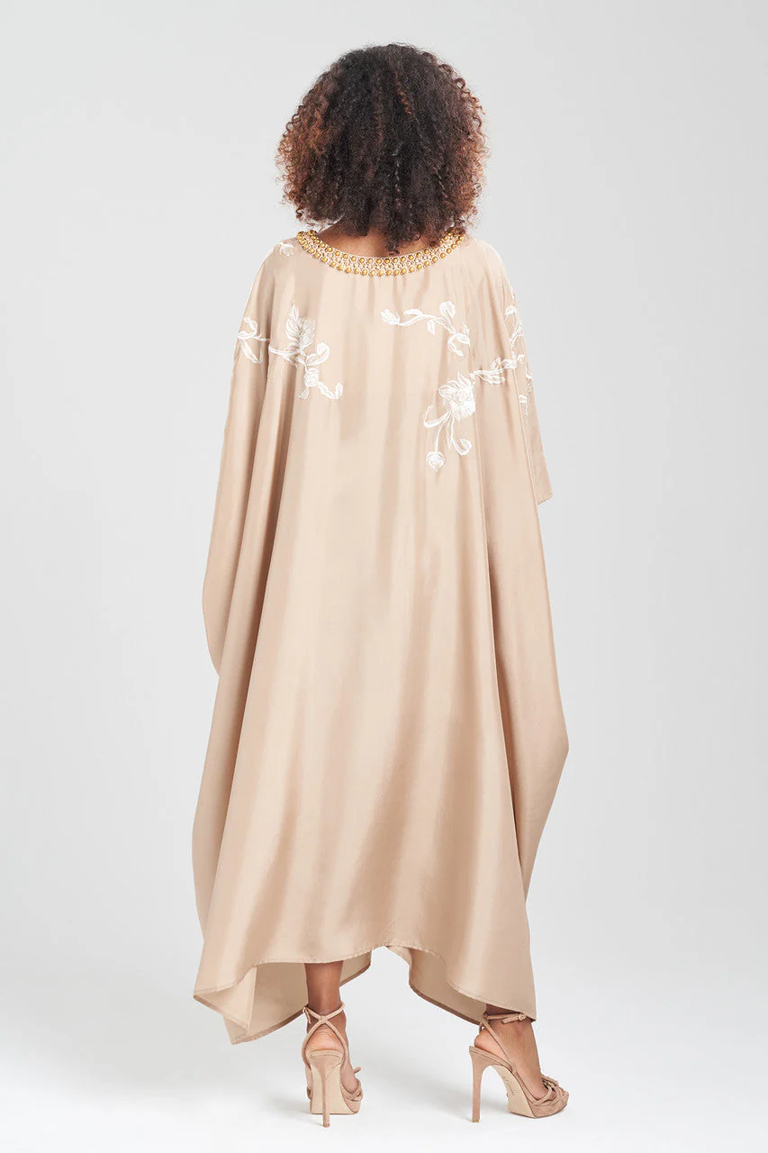 Shinjo Habotai Embroidered Silk Caftan - Image 2