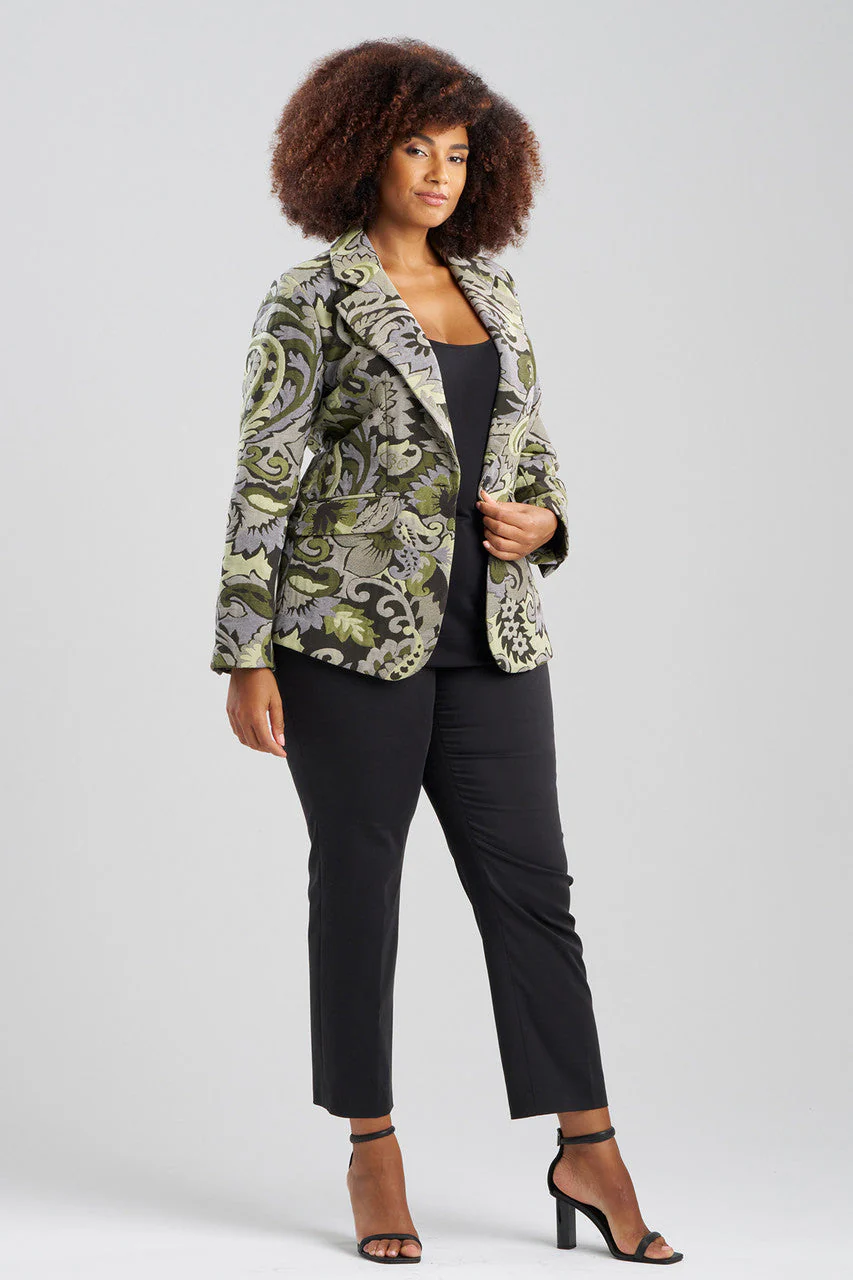 Shinrin Paisley Jacquard Notch Lapel Blazer - Image 4