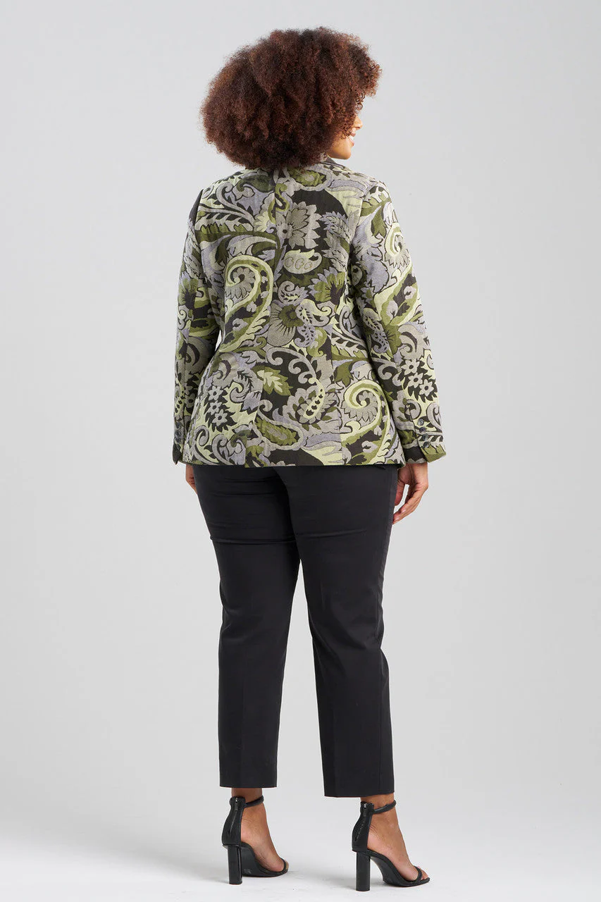 Shinrin Paisley Jacquard Notch Lapel Blazer - Image 5