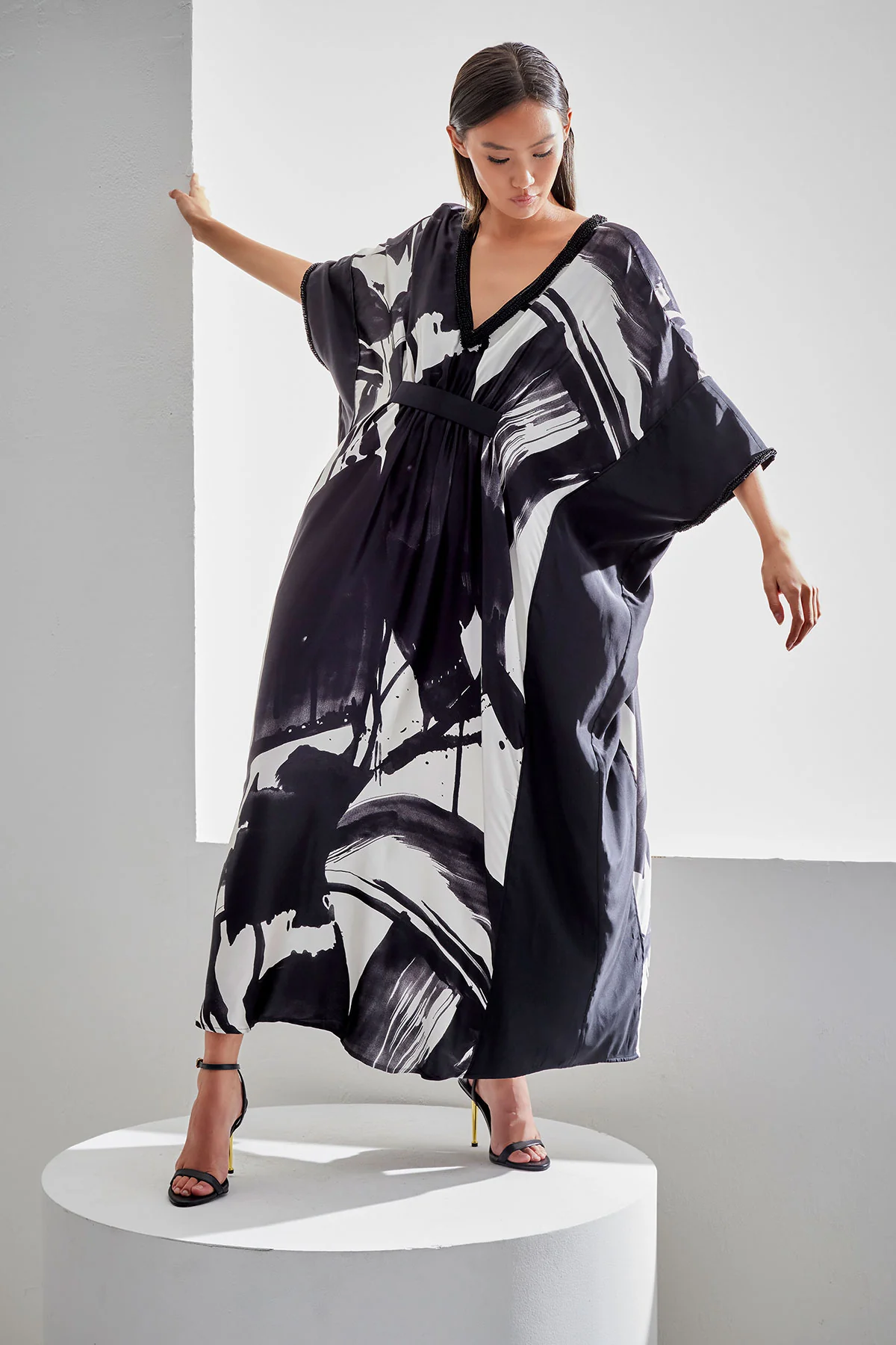 Shodo Beaded Silk Caftan