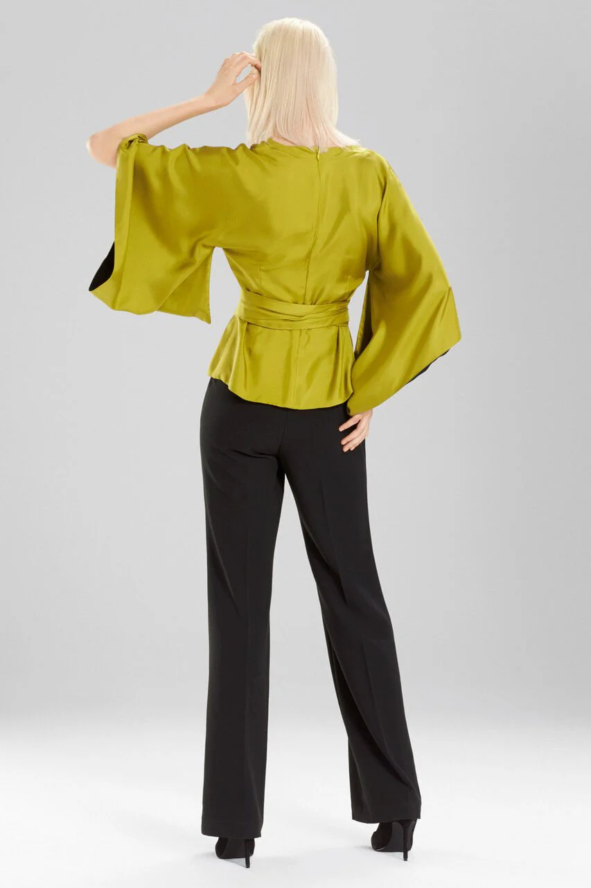 Silk Kimono Sleeve Top - Image 3