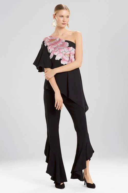 Silky Soft Waterfall Top With Embroidery - Image 7