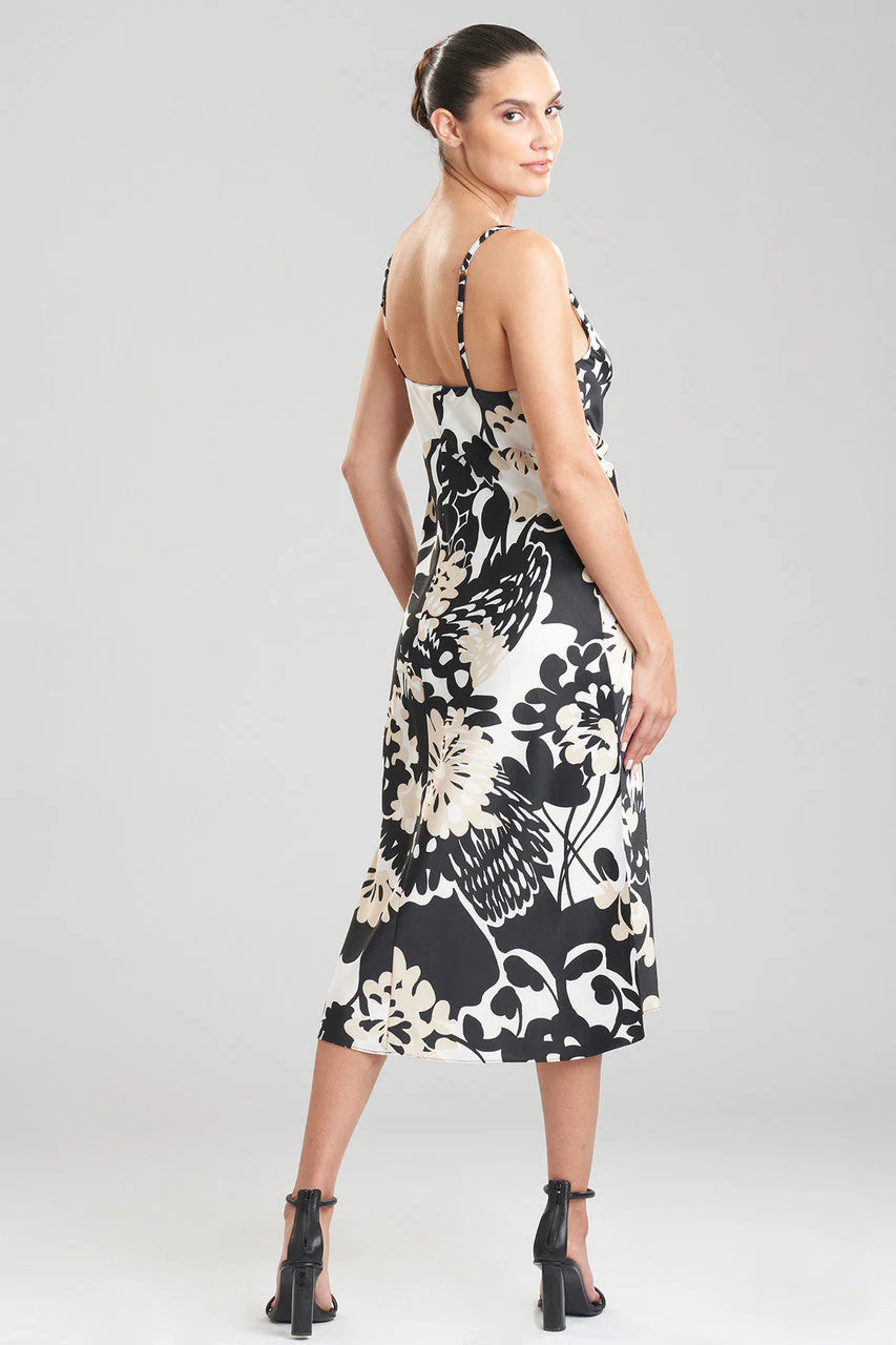 Soleil-Printed Matte Satin Gown - Image 2