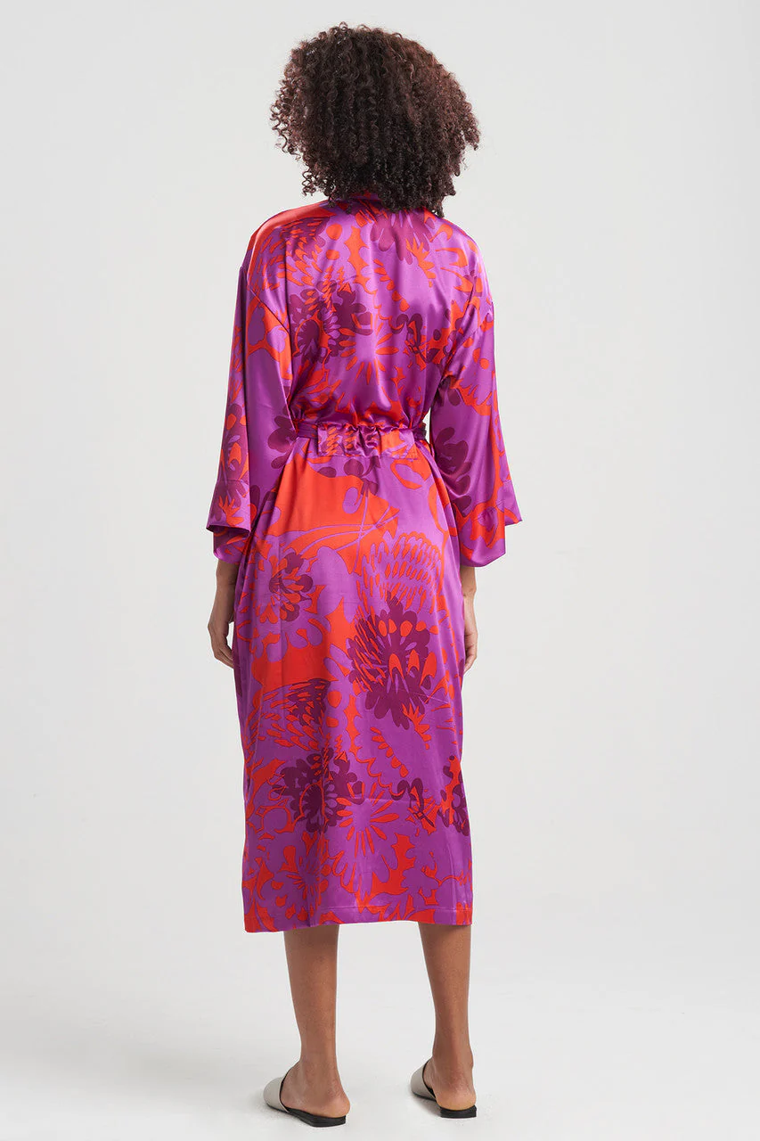 Soleil-Printed Matte Satin Robe - Image 2