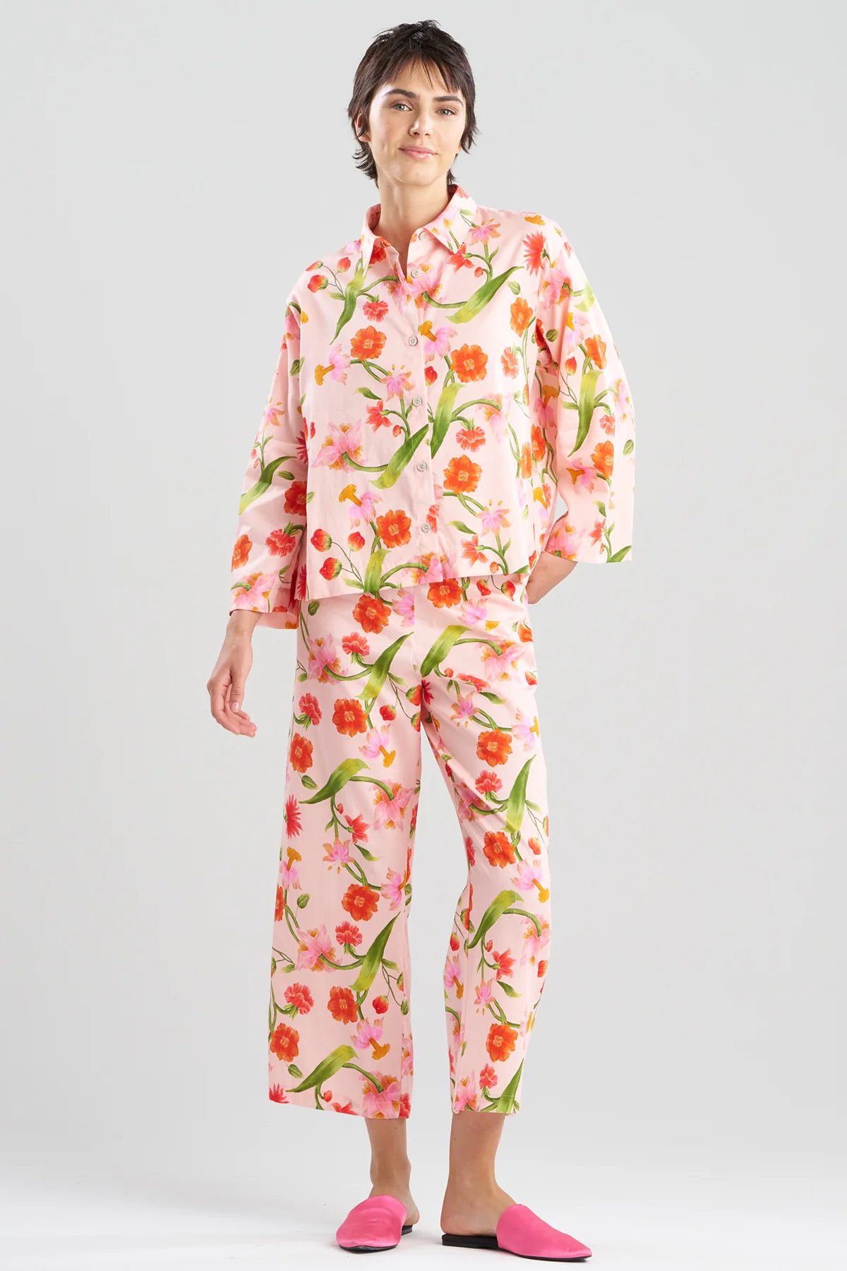 Solene Cotton Sateen Notch PJ Set