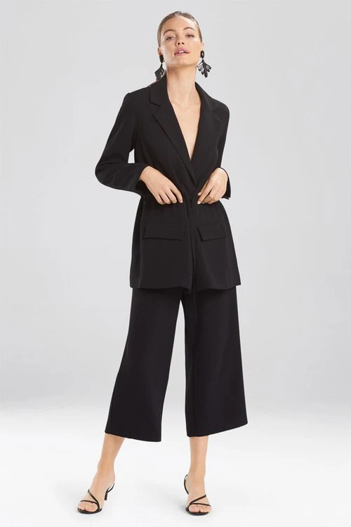 Solid Crepe Belted Blazer - Image 7