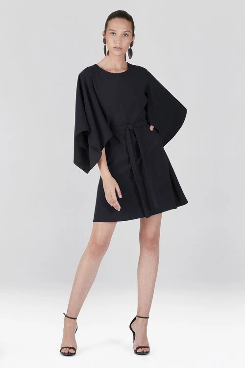 Solid Crepe Handkerchief Shift Dress - Image 5