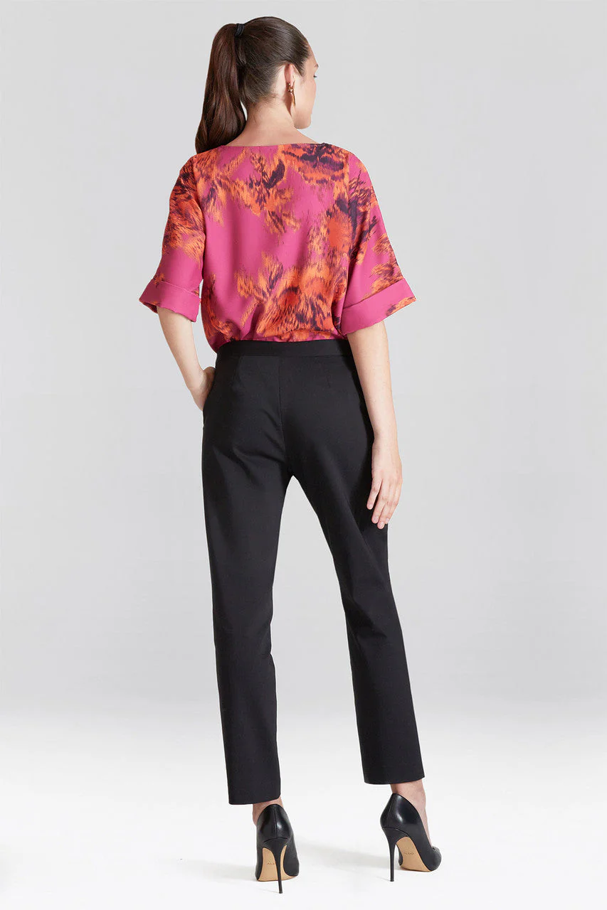 Solid Crepe Slim Ankle Pants - Image 4