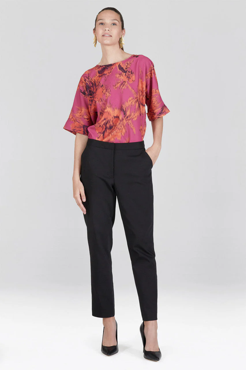 Solid Crepe Slim Ankle Pants - Image 5