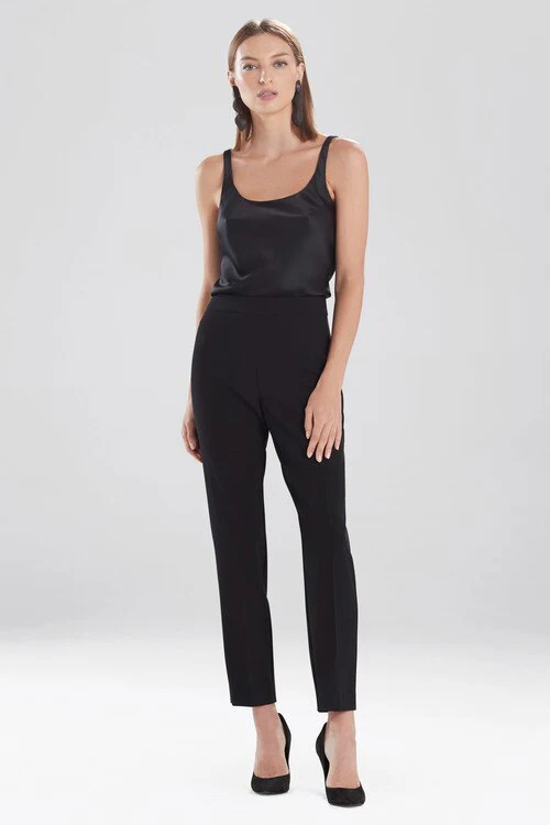 Solid Crepe Slim Ankle Pants - Image 7