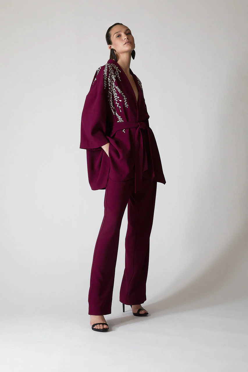 Solid Crepe Trouser Pants - Image 5