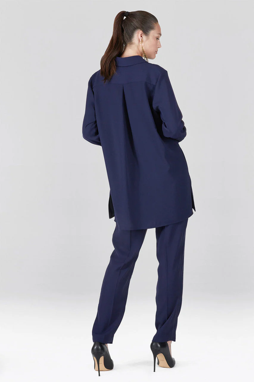 Solid Fluid Crepe Shirt Tunic - Image 3