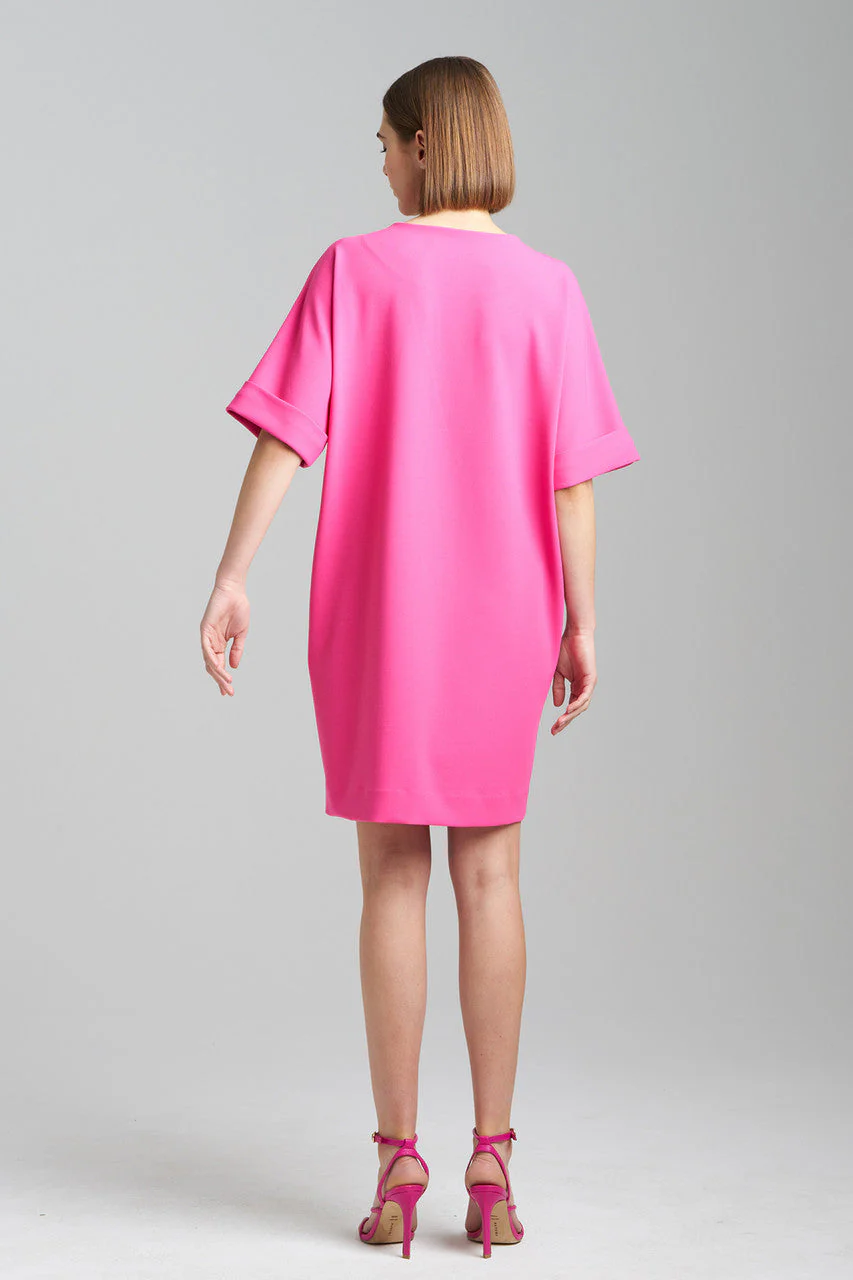 Solid Knit Crepe T-Shirt Dress - Image 2