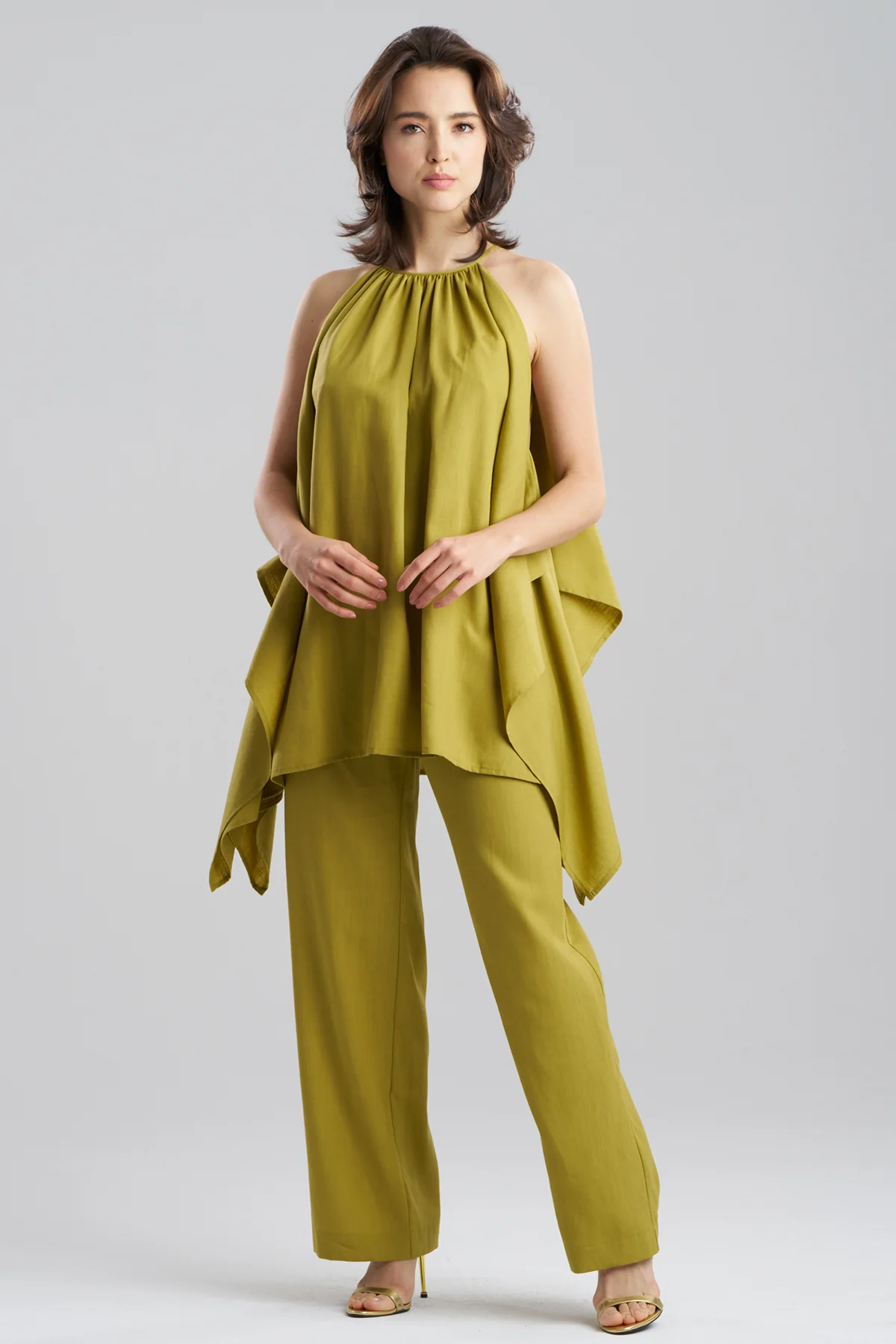 Solid Linen Handkerchief Hem Tunic - Image 2