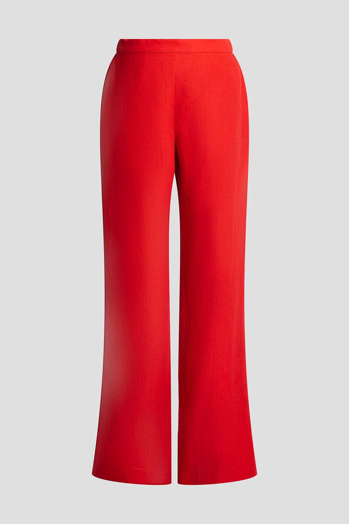 Solid Linen Pull On Straight Leg Pants - Image 7