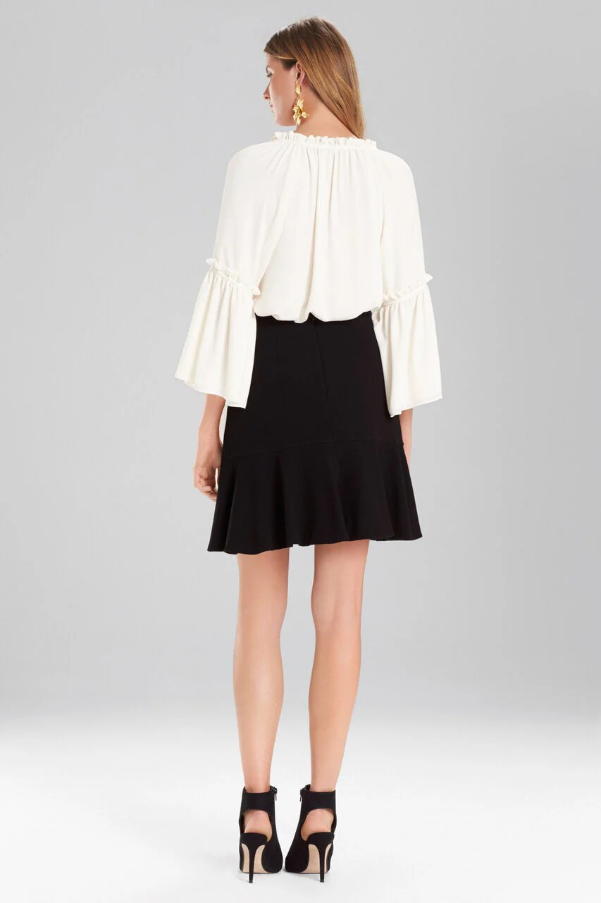 Solid Silky Soft Peasant Top - Image 2