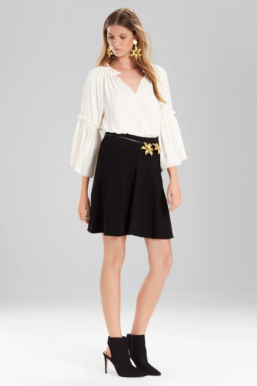 Solid Silky Soft Peasant Top - Image 3