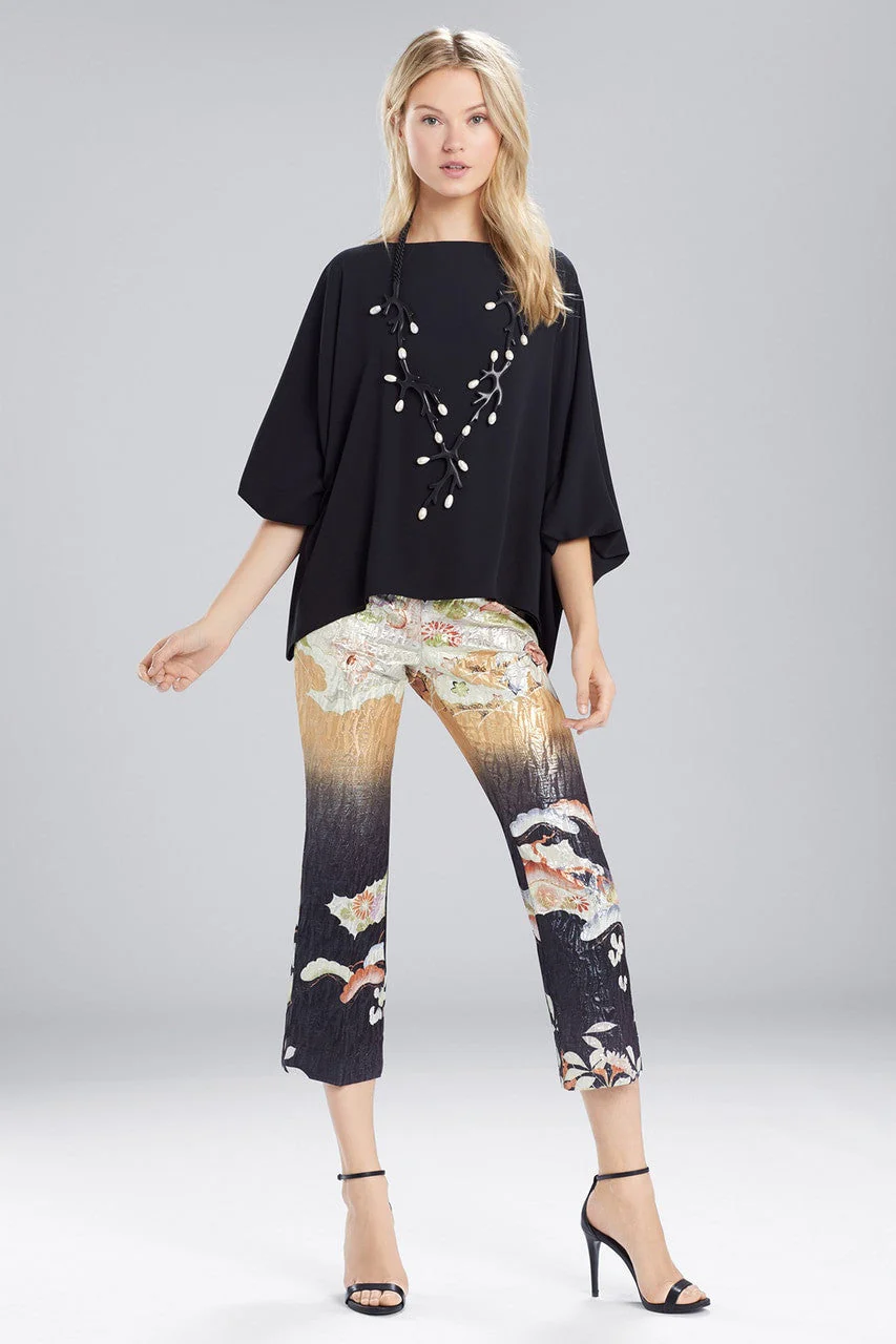 Solid Silky Soft Poet Sleeve Top - Image 2