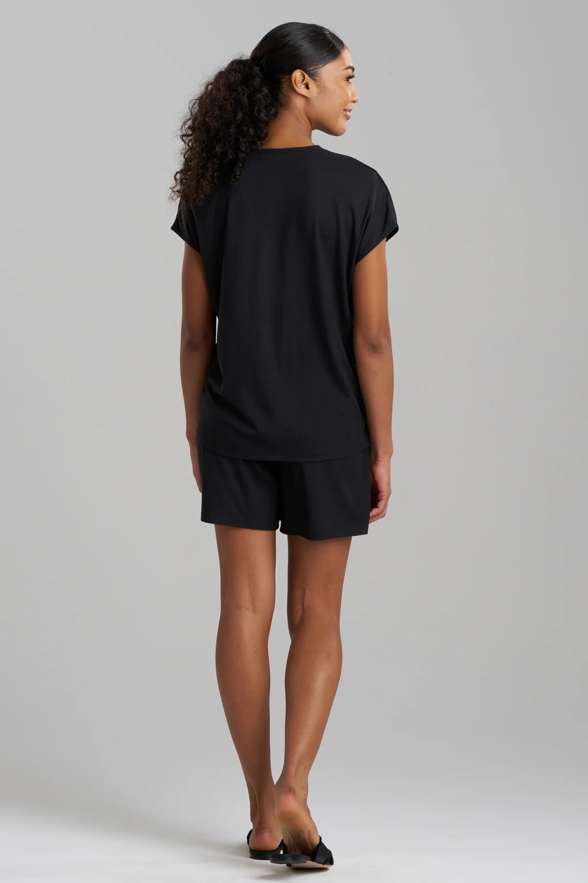 Soothe Rib T-Shirt Short Set - Image 2
