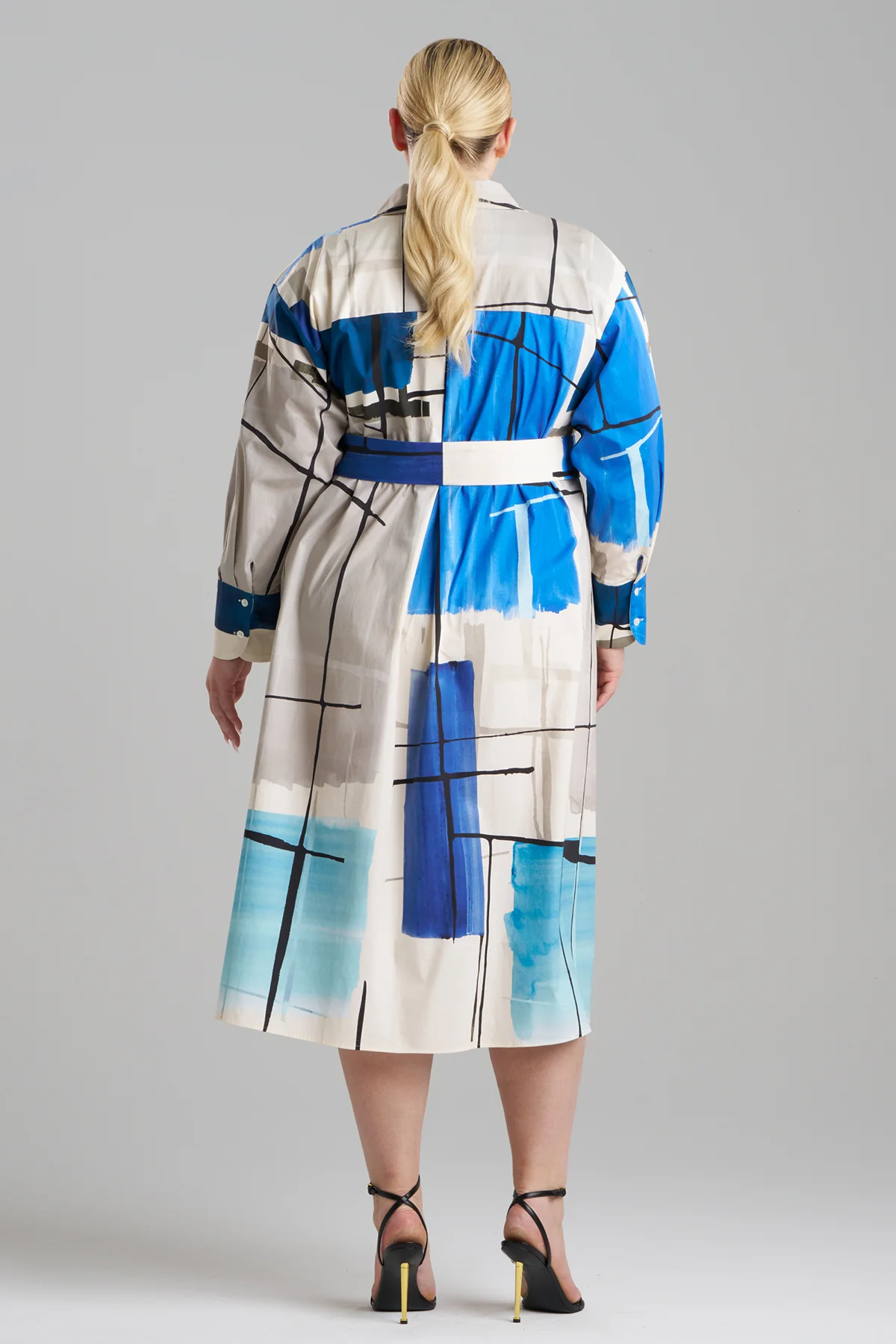 Sorairo Printed Cotton Poplin Oversized Shirtdress - Image 4