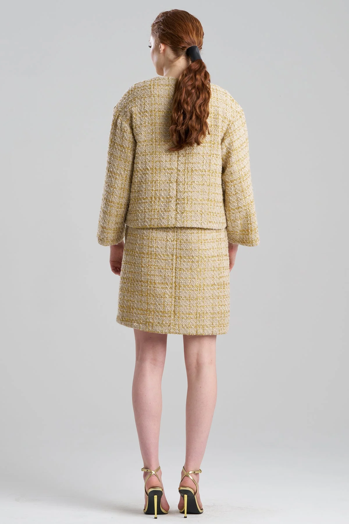 Sparkle Tweed Cropped Jacket - Image 3