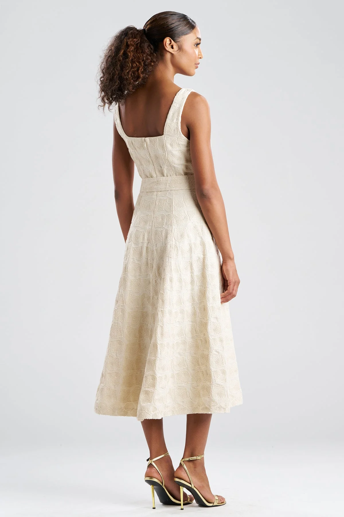 Spiral Embroidery Square Tank Dress - Image 3