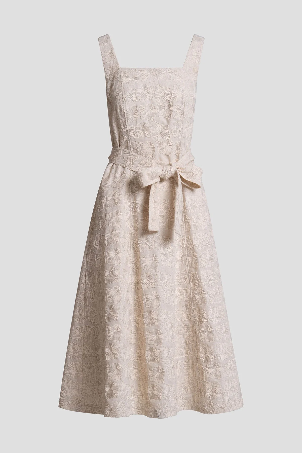 Spiral Embroidery Square Tank Dress - Image 4