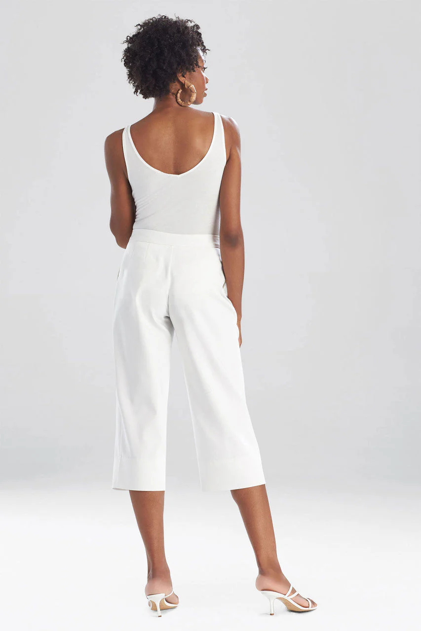 Stretch Cotton Blend Crop Pants - Image 2