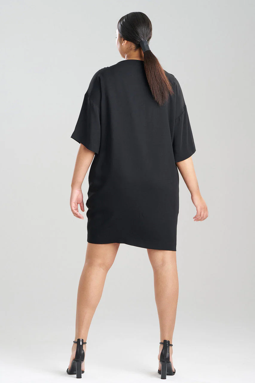 Stretch Crepe Embellished T-Shirt Dress - Image 4