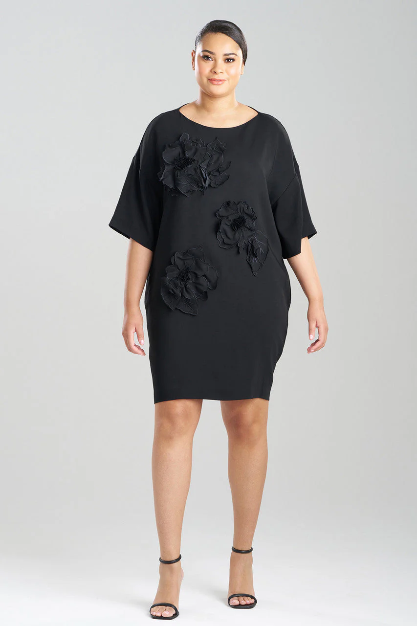 Stretch Crepe Embellished T-Shirt Dress - Image 5