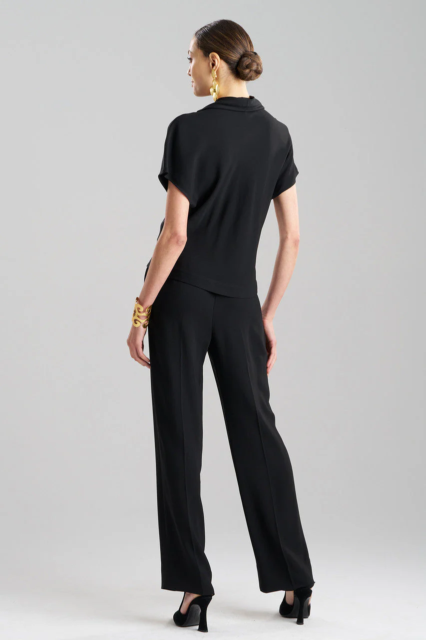 Stretch Crepe Wedge Funnel Top - Image 2