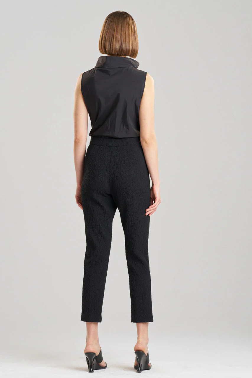 Stretch Texture Jacquard Ankle Pants - Image 3
