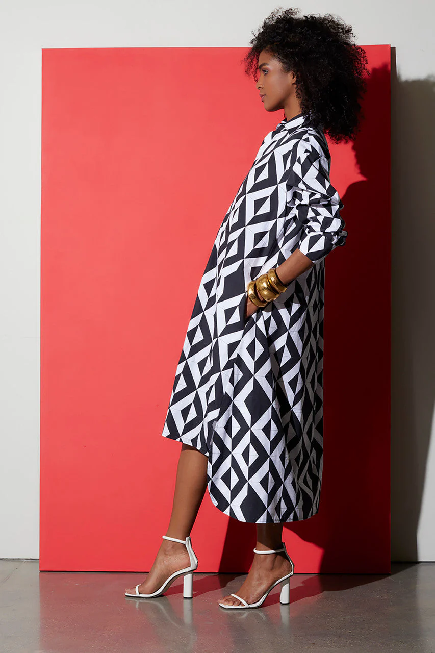 Sumi-Cotton Poplin Oversized Shirtdress - Image 5