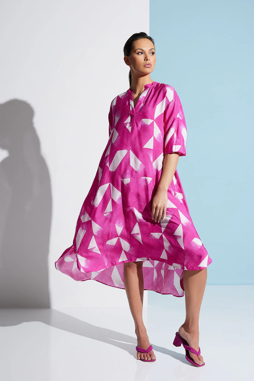 Sumi-Obi Silk Oversized Shirtdress - Image 2